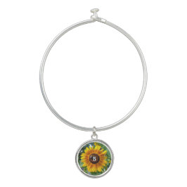 Brazalete Alegre girasol amarillo con monogramado de abeja