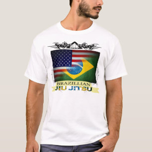 Brazillian Jiu Jitsu señala la camiseta por medio