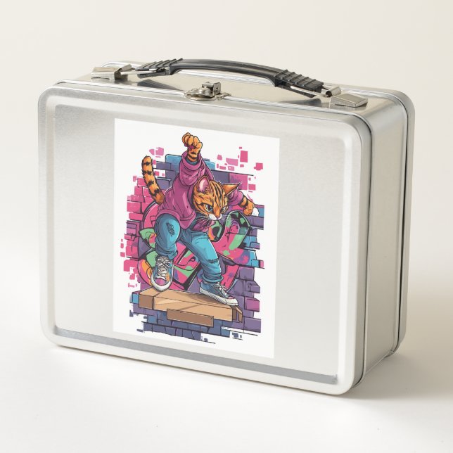Breakdance Meow � Baile de gato de graffiti urbano (Anverso)