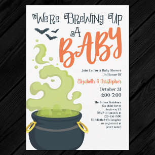 Breaking Up A Baby Halloween Invitación Baby Showe
