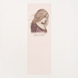 BREATHE Mindful Goddess Yoga Mat | Calm Feminine 