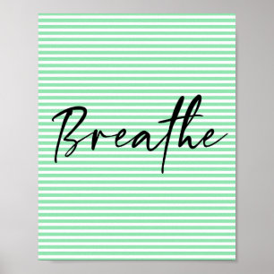 Breathe Scripting Bathroom poster de arte mural