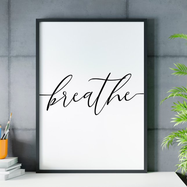 Breathe Scripting Bathroom poster de arte mural (Subido por el creador)