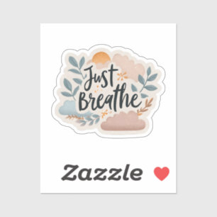 Breathe Vinyl Pegatina - Frasco de agua para calen