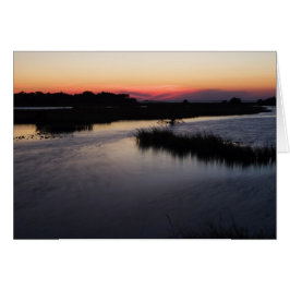 Breezy Gulf Sunset Blank Card