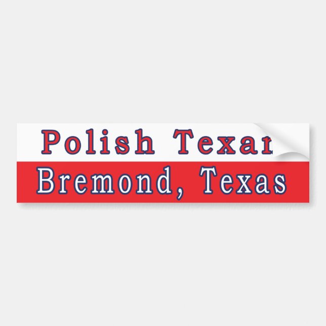 Bremond: Pegatina de parachoques texana (Frente)