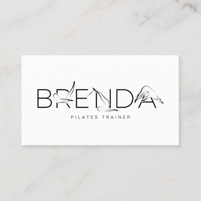 BRENDA Nombre Pilates Instructor Tarjeta de presen (Anverso)