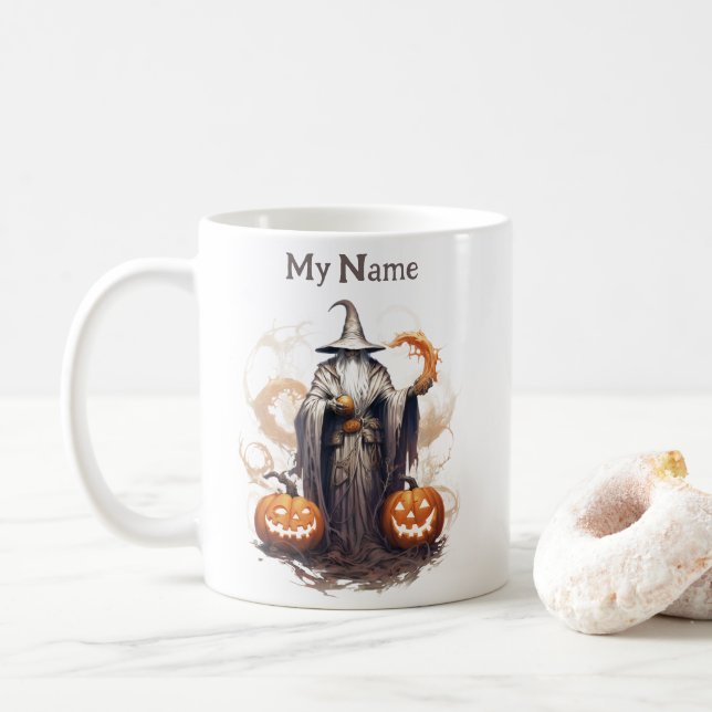 Brew Your Magic: Copa personalizada de Halloween (Con donut)