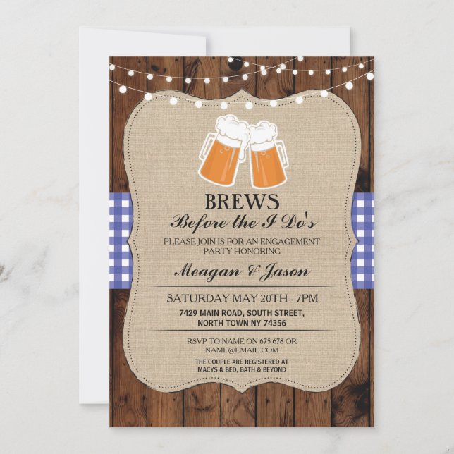 Brews antes de la invitación a la ducha de la pare (Anverso)