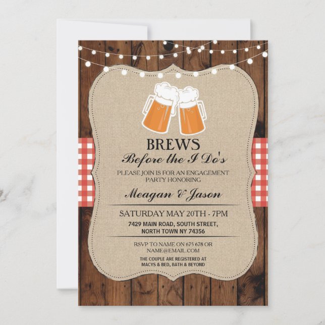 Brews antes de la invitación a la ducha de la pare (Anverso)