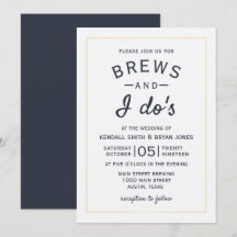 Brews y la invitación a la boda de cervecería