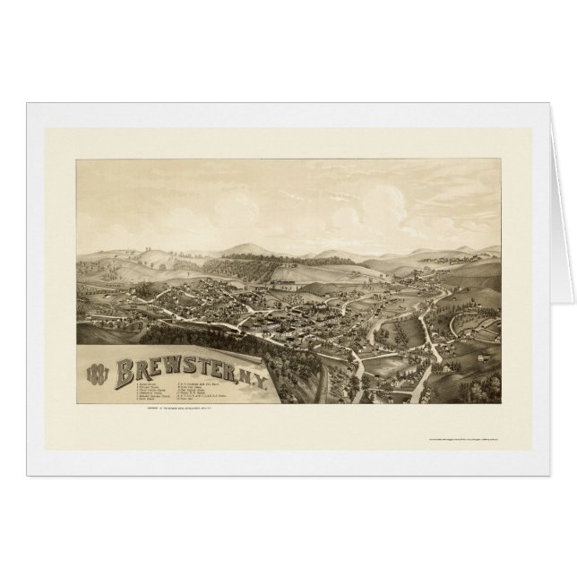 Brewster, mapa panorámico de NY - 1887 (Anverso (Horizontal))