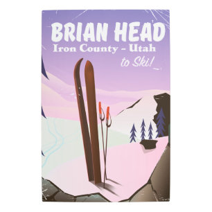Brian Head, Iron County Utah, poster de esquí de l
