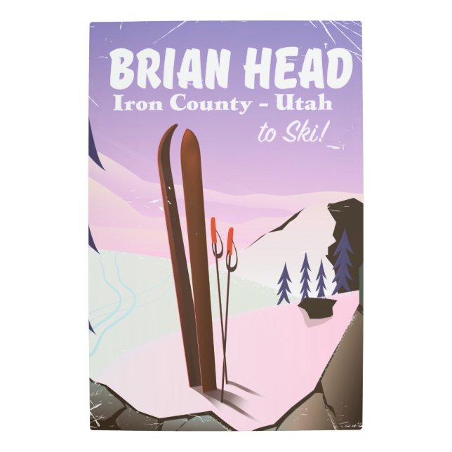 Brian Head, Iron County Utah, poster de esquí de l (Anverso)