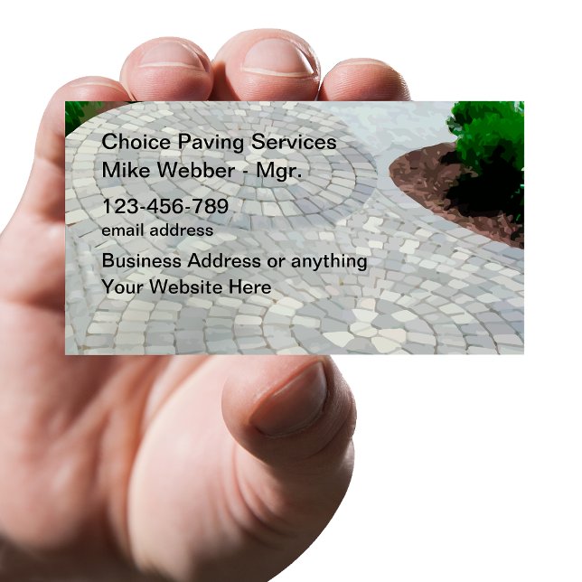Brick Paving Services Tarjetas de visita modernas (Subido por el creador)