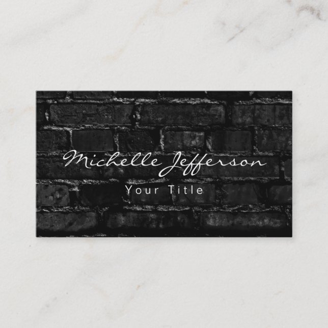 Brick Wall Script Professional tarjeta de visita (Anverso)