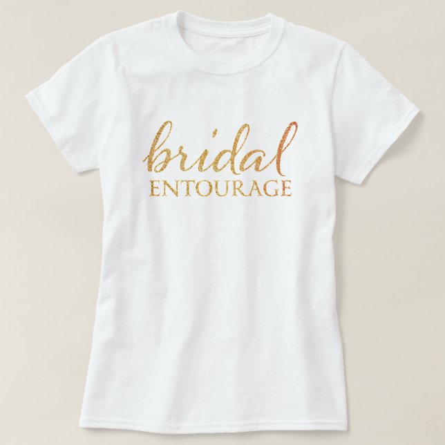 Bridal Entourage - Boda a camisetas (Diseño del anverso)