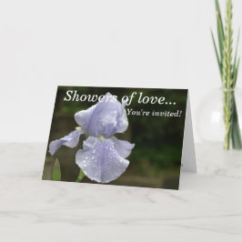 Bridal Shower BIue Iris Invitaciones