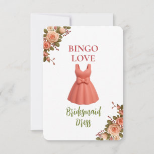 Bridal Shower Game Bingo Card – Bridesmaid Dress