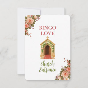 Bridal Shower Game Bingo Card – Church Entrance