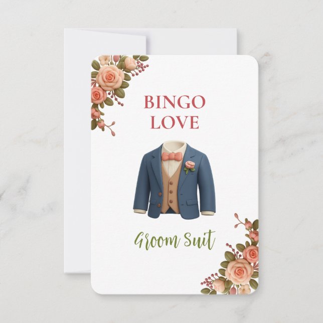 Bridal Shower Game Bingo Card – Groom Suit (Anverso)