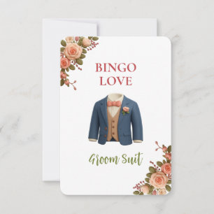 Bridal Shower Game Bingo Card – Groom Suit