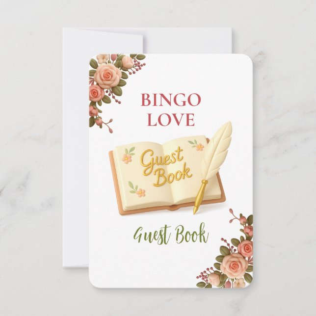 Bridal Shower Game Bingo Card – Guest Book (Anverso)