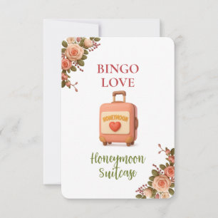 Bridal Shower Game Bingo Card – Honeymoon Suitcase