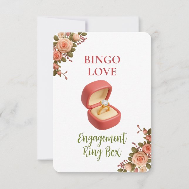Bridal Shower Game Bingo Card – Ring Box (Anverso)