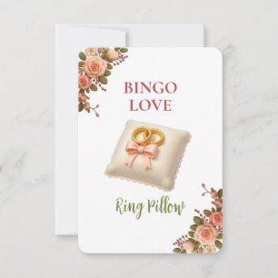 Bridal Shower Game Bingo Card – Ring Pillow