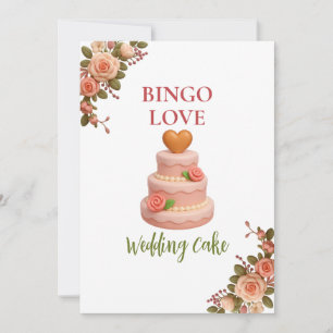 Bridal Shower Game Bingo Card – Wedding Cake