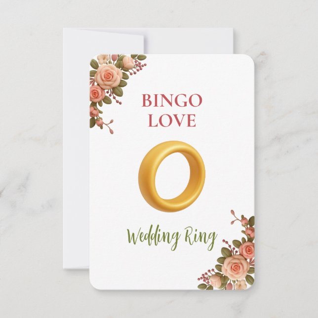 Bridal Shower Game Bingo Card – Wedding Ring (Anverso)