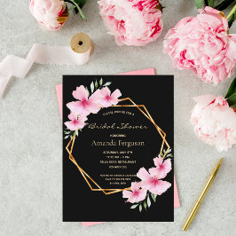 Bridal Shower invitación a florines de color rosa 