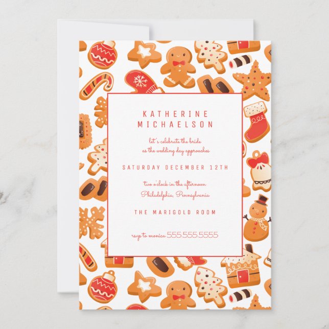 BRIDAL SHOWER | Invitación a las cookies de Ginger (Anverso)