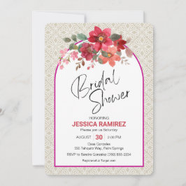 Bridal Shower Invitación Caer Colores