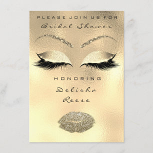 Bridal Shower Invitación Ojo Faux Lámparas de chis