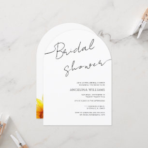 Bridal Shower Invitación Watercolor Sunflower