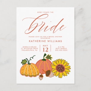 BRIDAL SHOWER   Postales de calabazas otoñales