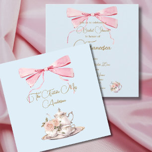 Bridal Shower Regency Tea Fiesta Elegante Invitaci