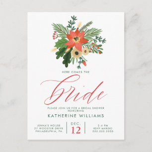 BRIDAL SHOWER   Tarjeta postal para Navidades de i