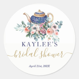 Bridal Shower té favor pegatina