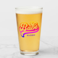 Bride Babe Bachelorette Nombre personalizado Glass