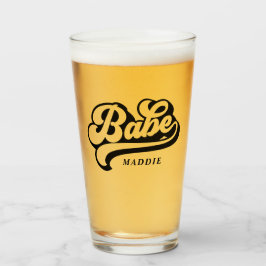Bride Babe Bachelorette Nombre personalizado Glass