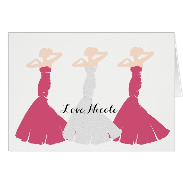 BRIDE CO Rosa Bridal Be My Bridesmaid Shower Note (Anverso (Horizontal))