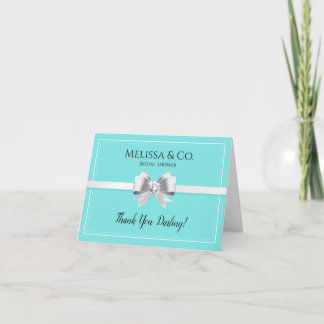 Bride&Co Turquesa, tarjeta de agradecimiento Verde