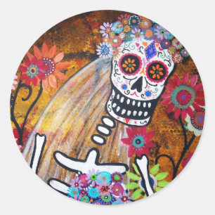BRIDE DAY OF THE DEAD PEGATINAS