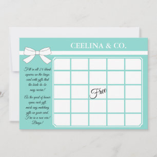 BRIDE Glam & Bling Shower Fiesta Bingo Tarjeta de 