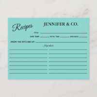 BRIDE Kitchen Bridal Shower Fiesta Tarjeta de rece