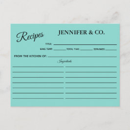 BRIDE Kitchen Bridal Shower Fiesta Tarjeta de rece