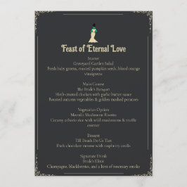 Bride of Frankenstein Wedding Menu | Gothic